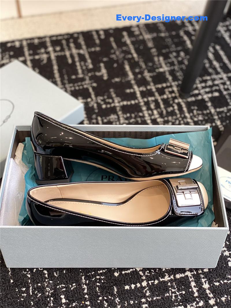 Pra*a autumn and winter classic color matching shoes