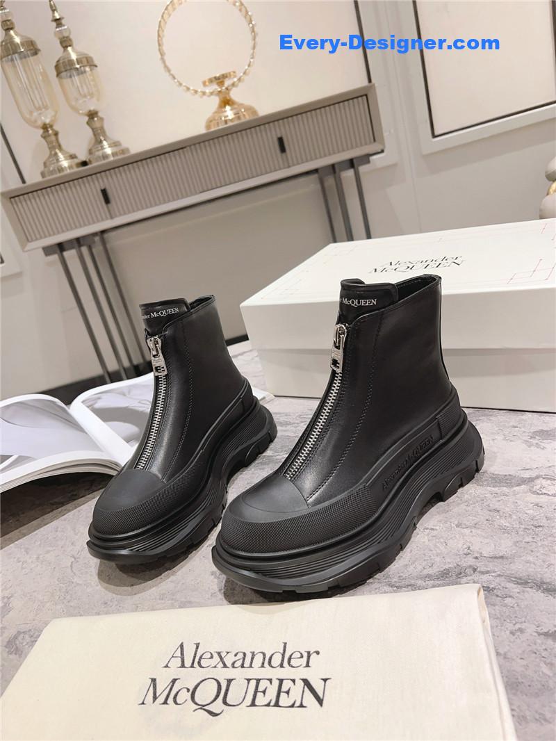 Alexander mcqueen front zip booties