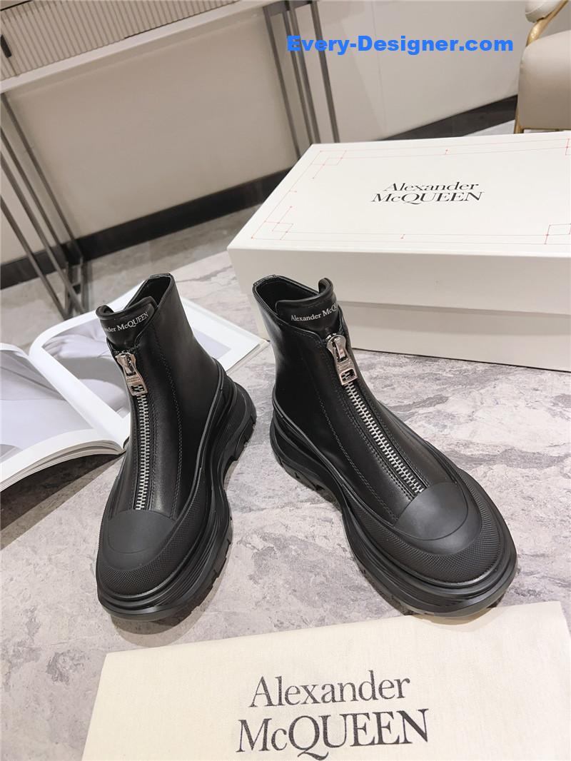 Alexander mcqueen front zip booties
