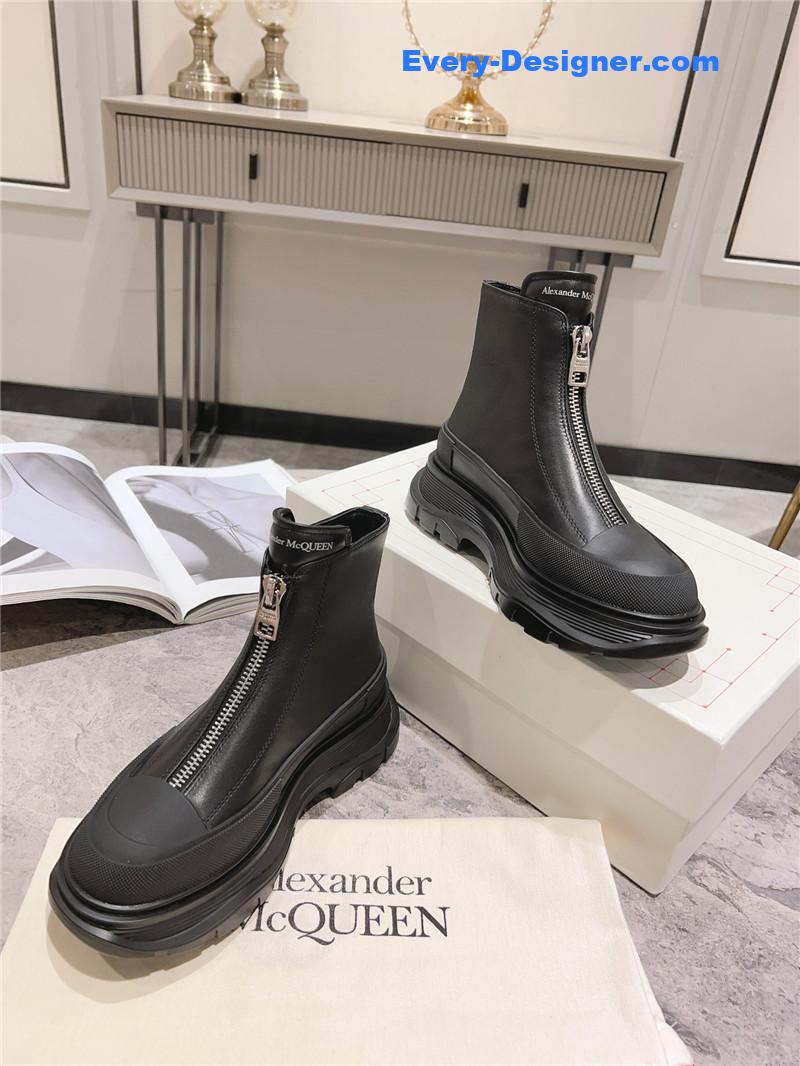 Alexander mcqueen front zip booties