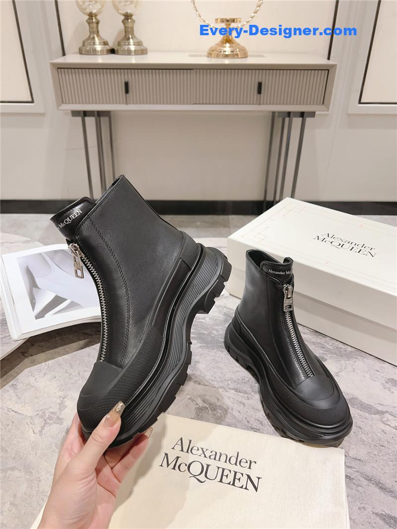 Alexander mcqueen front zip booties