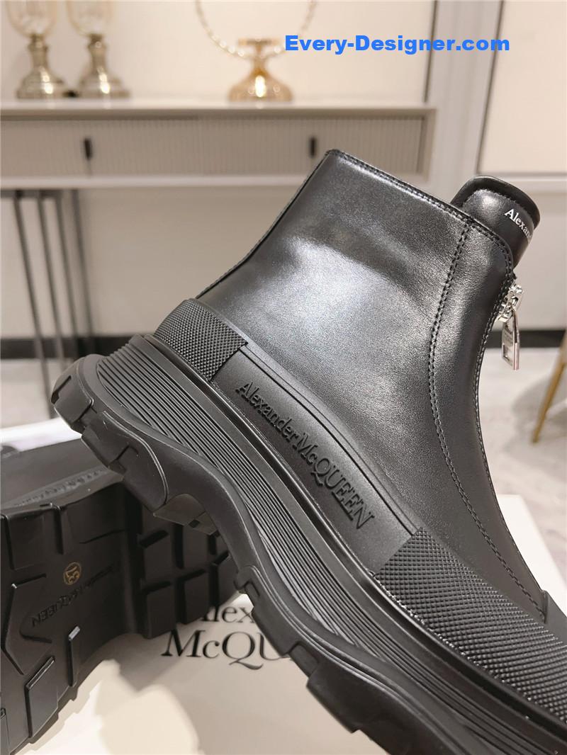 Alexander mcqueen front zip booties