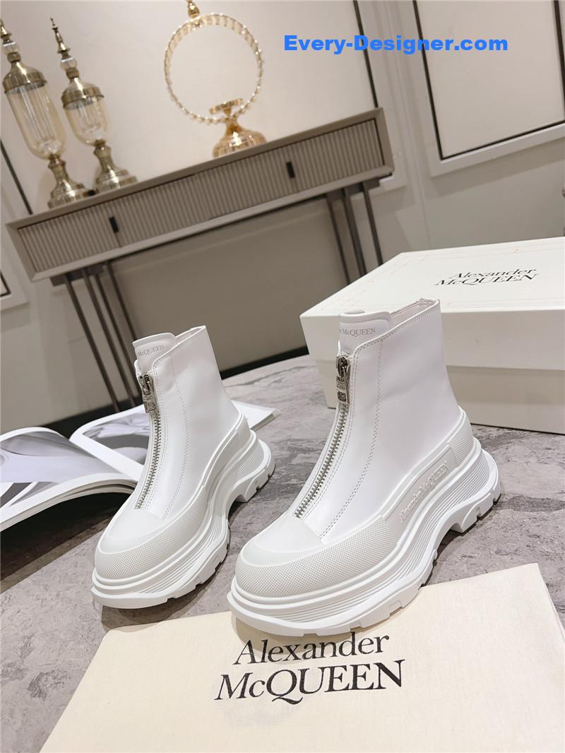 Alexander mcqueen front zip booties