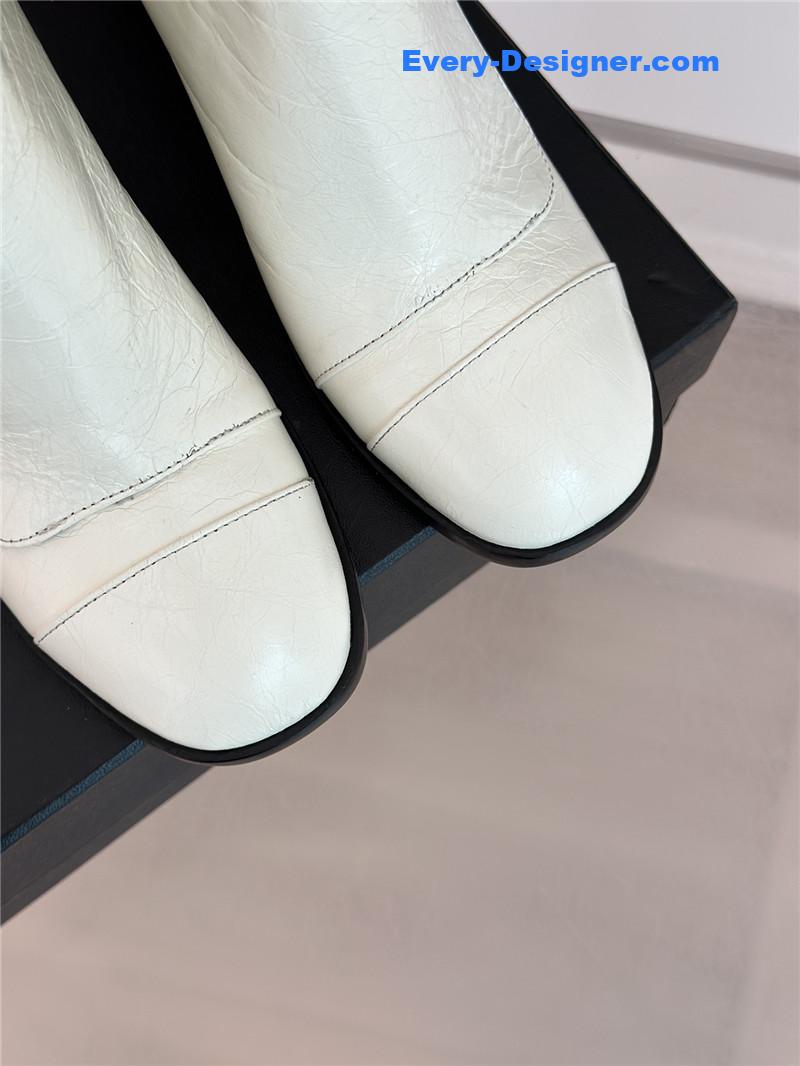 CC bag buckle knitted woolen short boots