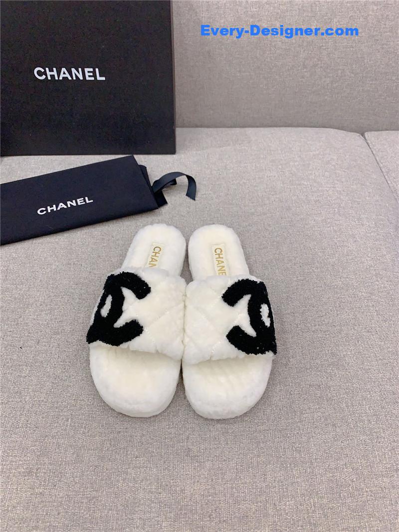 CC new thick sole fur slippers