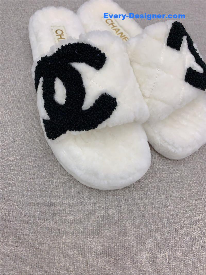 CC new thick sole fur slippers