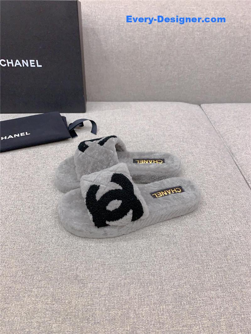 CC new thick sole fur slippers