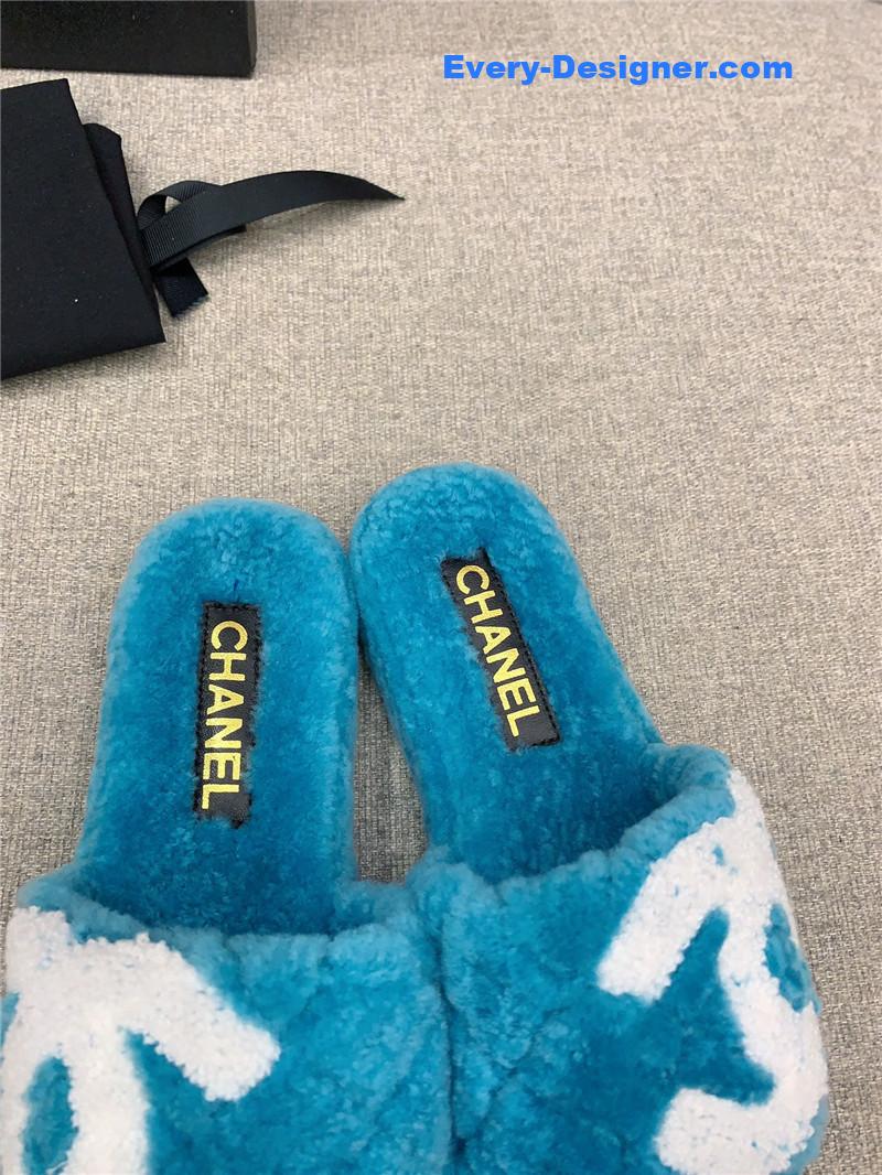 CC new thick sole fur slippers