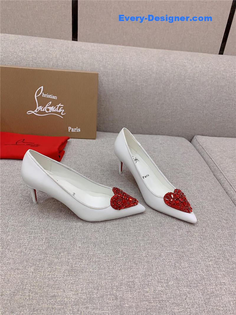 Chr1st1an louboutin heart ruby red high heels