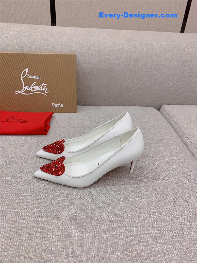 Chr1st1an louboutin heart ruby red high heels