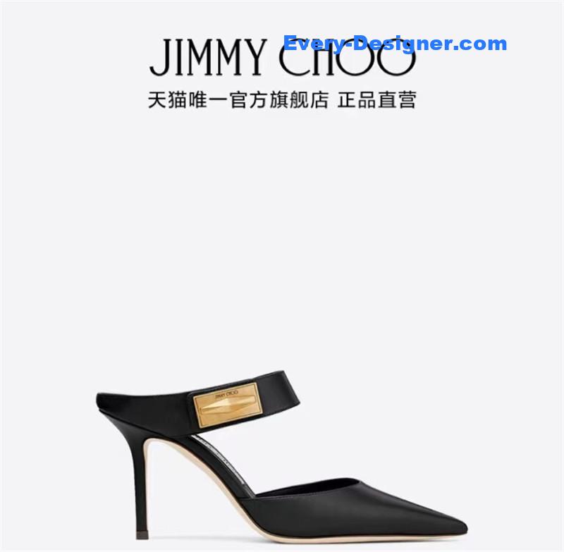 J1m*y Ch00 metal buckle half slippers for women