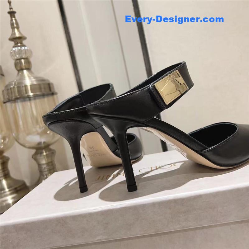 J1m*y Ch00 metal buckle half slippers for women