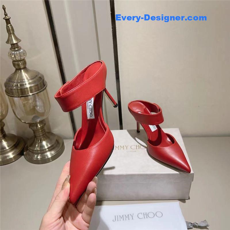 J1m*y Ch00 metal buckle half slippers for women