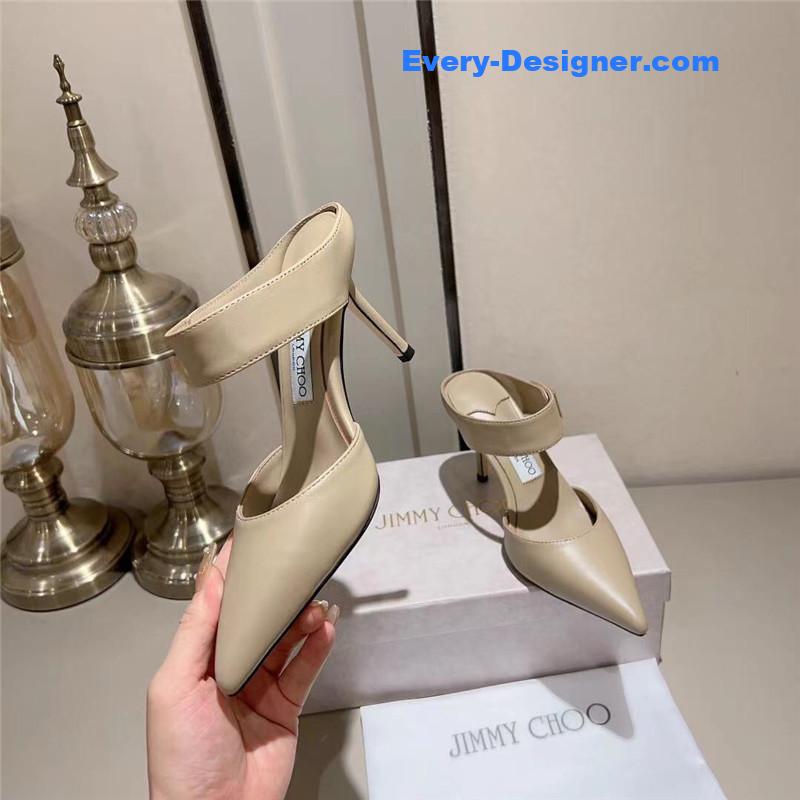 Jimmy Choo metal buckle half slippers for women