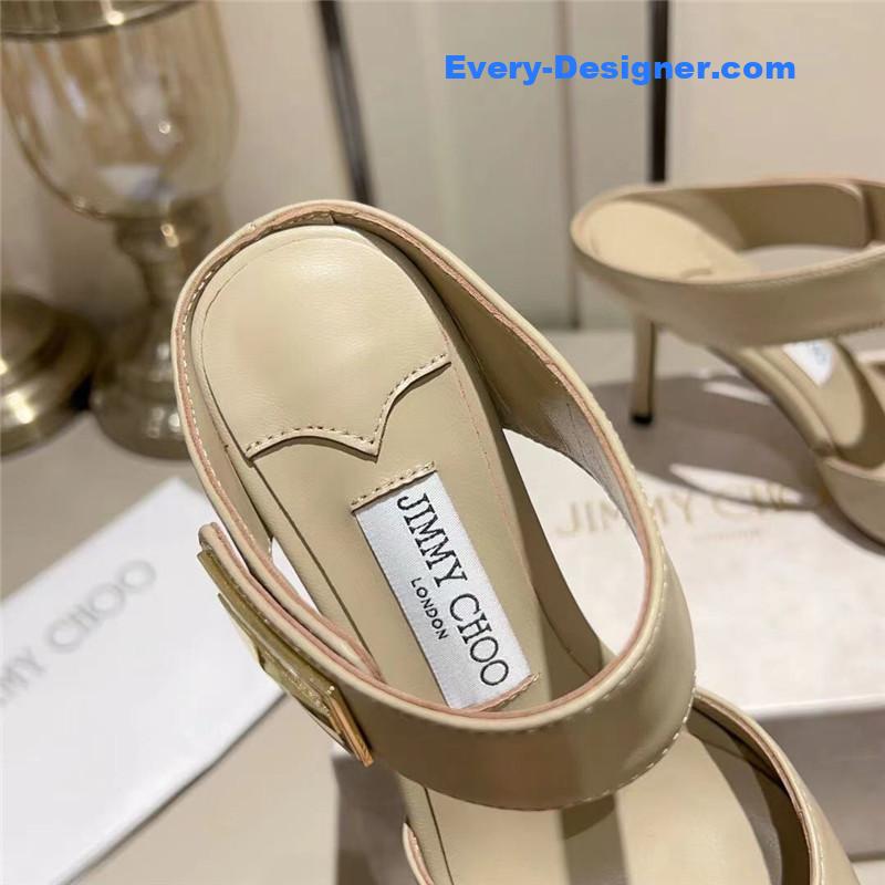 Jimmy Choo metal buckle half slippers for women