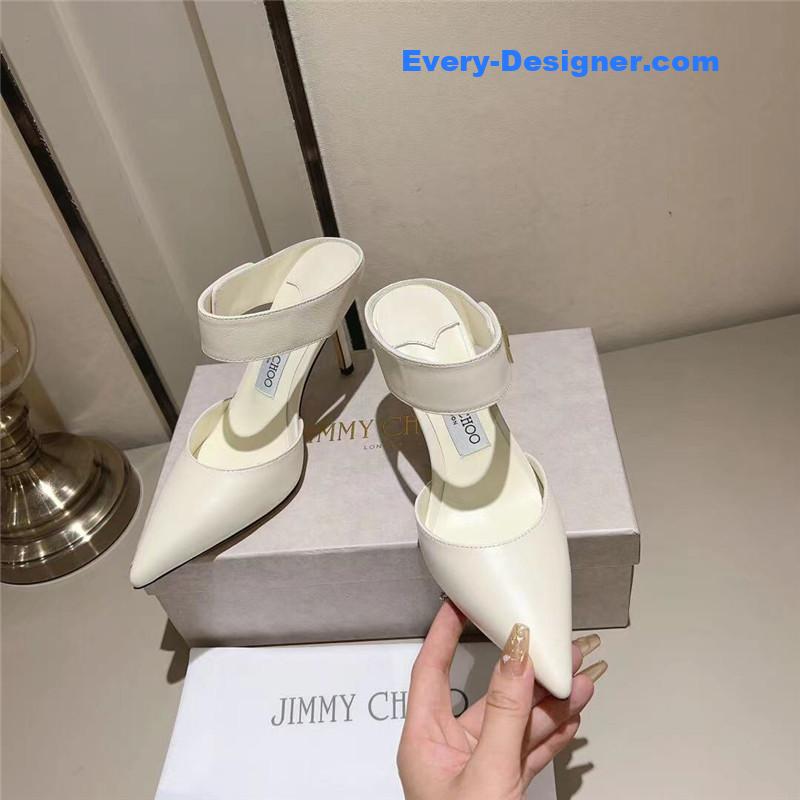 J1m*y Ch00 metal buckle half slippers for women