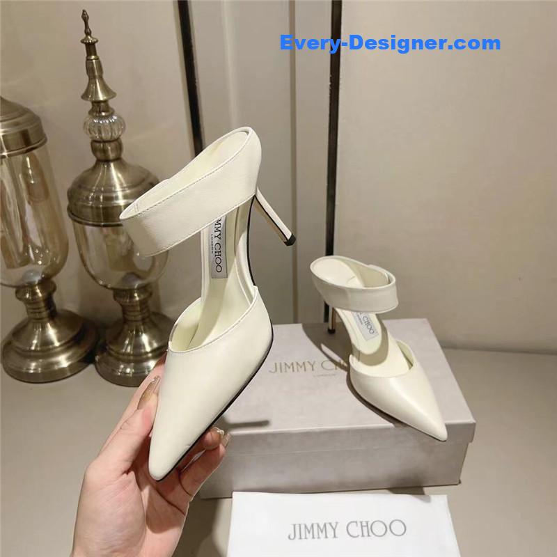J1m*y Ch00 metal buckle half slippers for women
