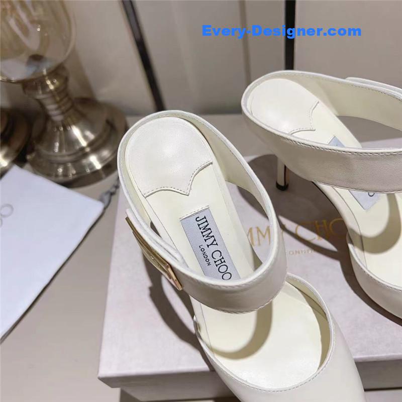 J1m*y Ch00 metal buckle half slippers for women