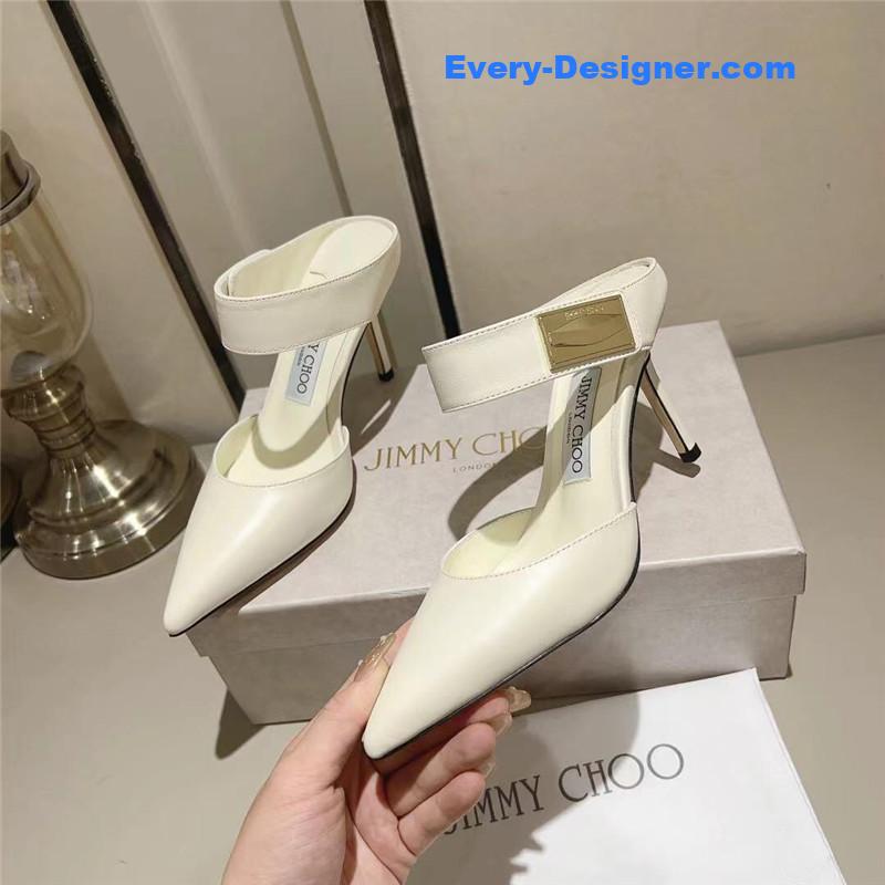 J1m*y Ch00 metal buckle half slippers for women