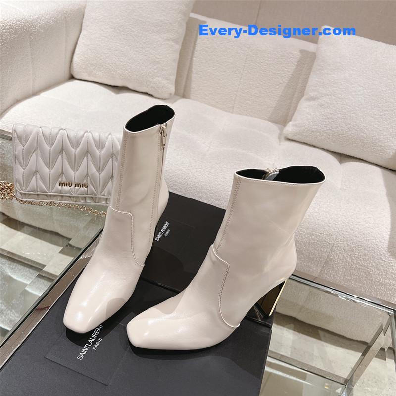 YSL new side pull short naked boots