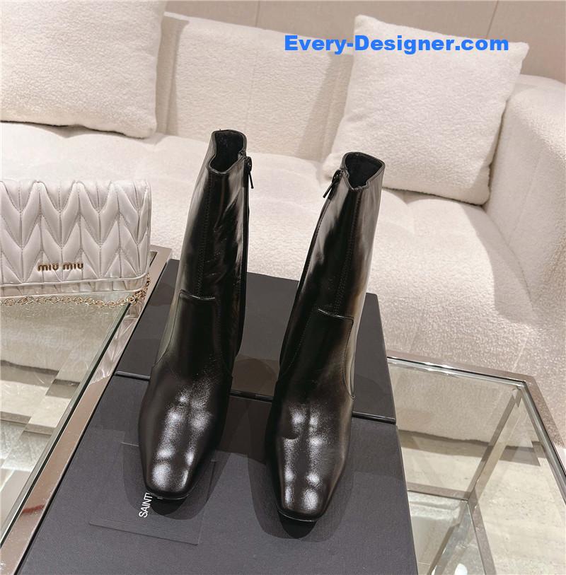 YSL new side pull short naked boots