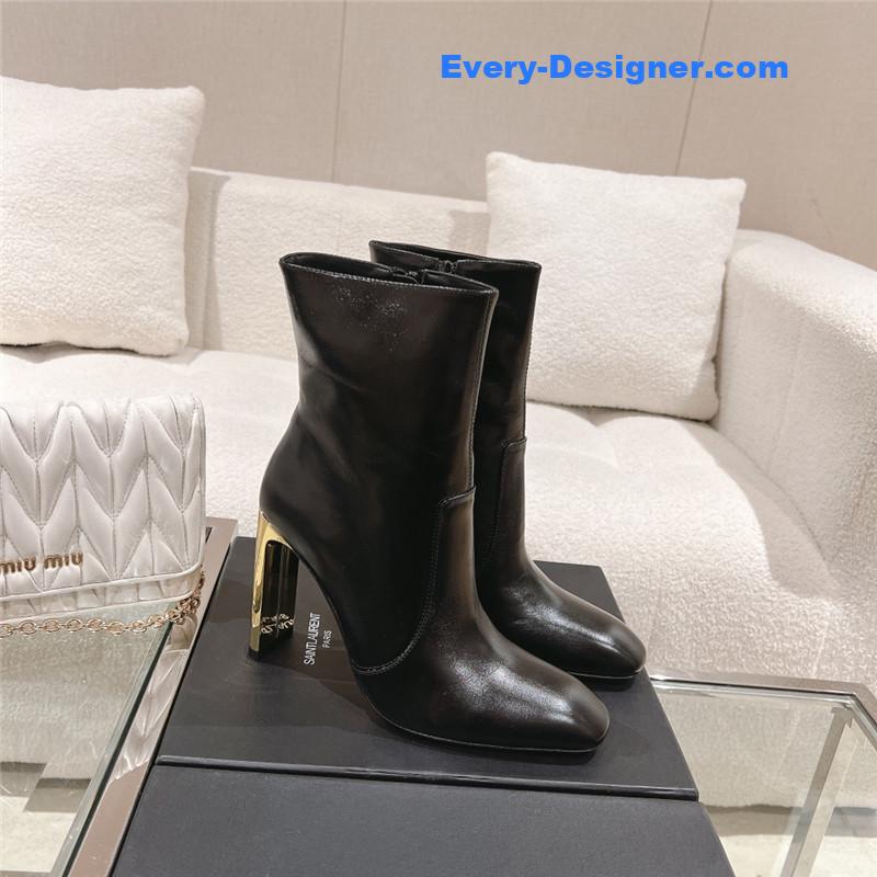 YSL new side pull short naked boots