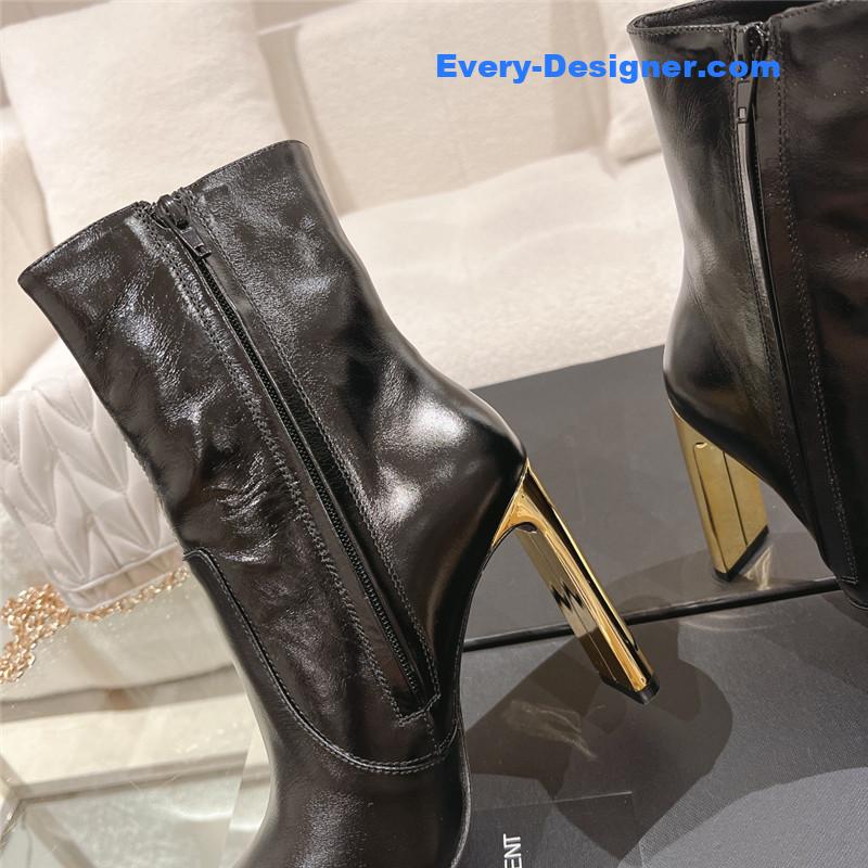 YSL new side pull short naked boots