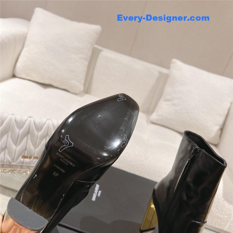 YSL new side pull short naked boots