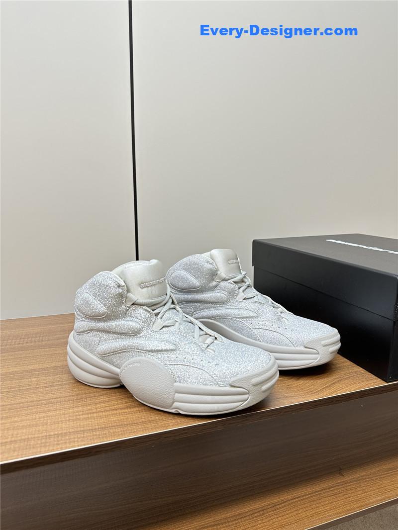 Alexander Wang Aw Hoop Silver Sneakers