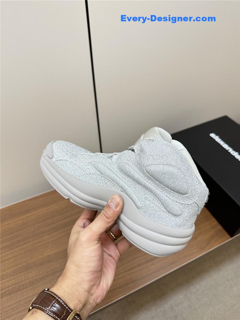 Alexander Wang Aw Hoop Silver Sneakers