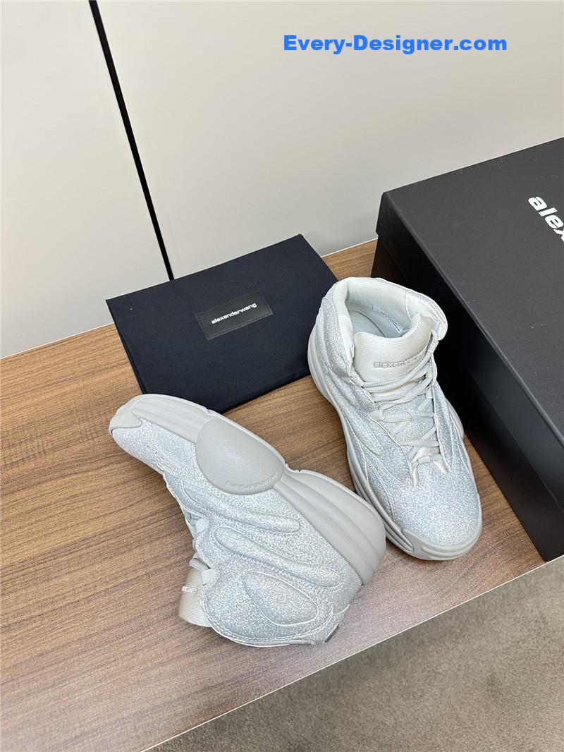 Alexander Wang Aw Hoop Silver Sneakers