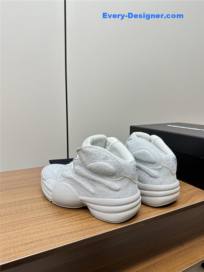 Alexander Wang Aw Hoop Silver Sneakers