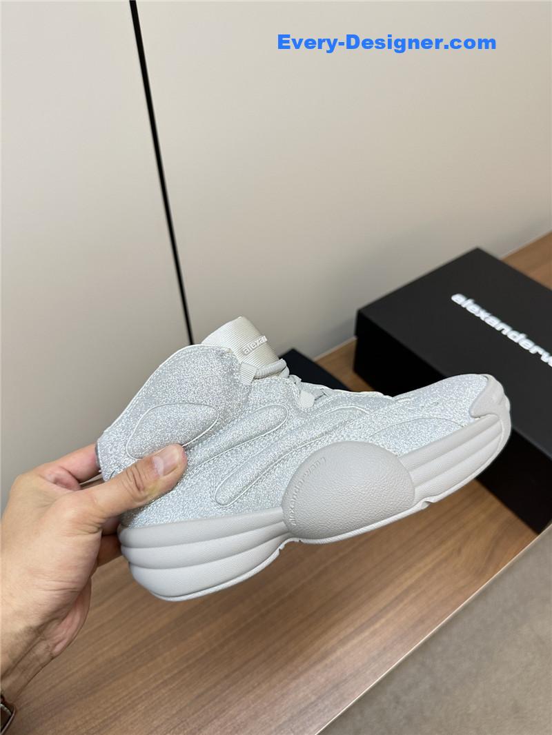 Alexander Wang Aw Hoop Silver Sneakers