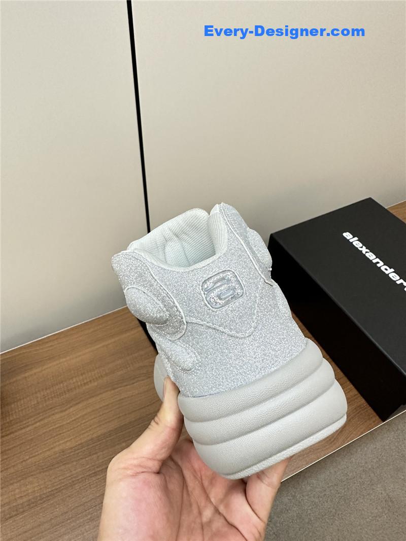 Alexander Wang Aw Hoop Silver Sneakers