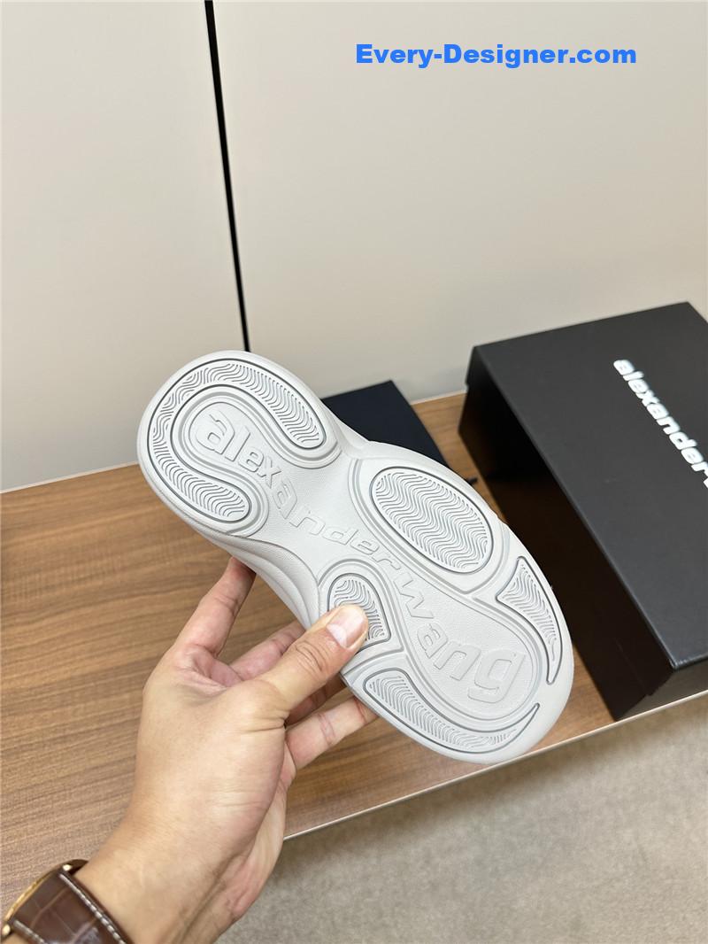 Alexander Wang Aw Hoop Silver Sneakers