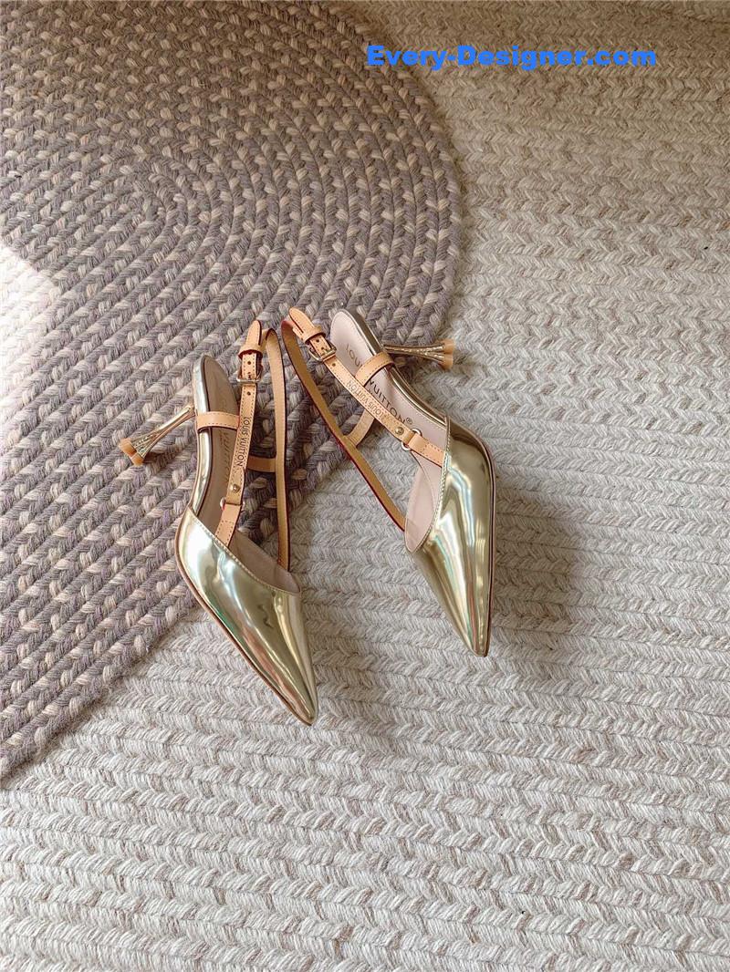 l0vis Vvtt0n lv new blossom slingback high heels