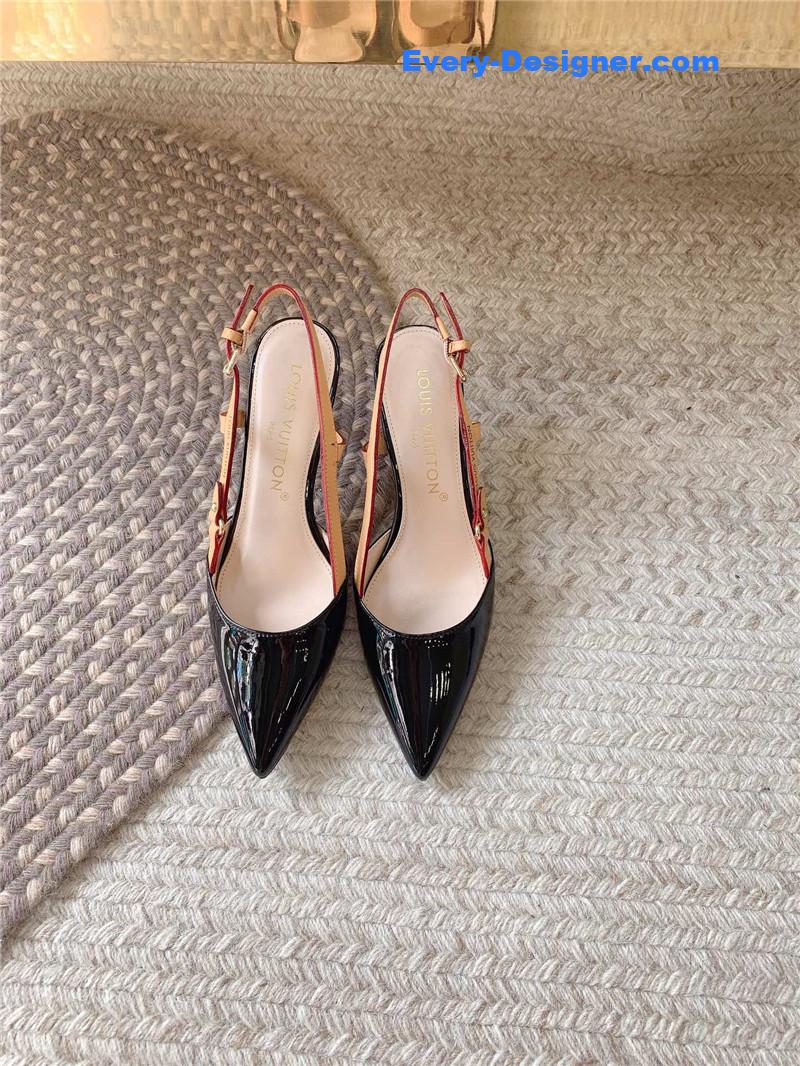 l0vis Vvtt0n lv new blossom slingback high heels