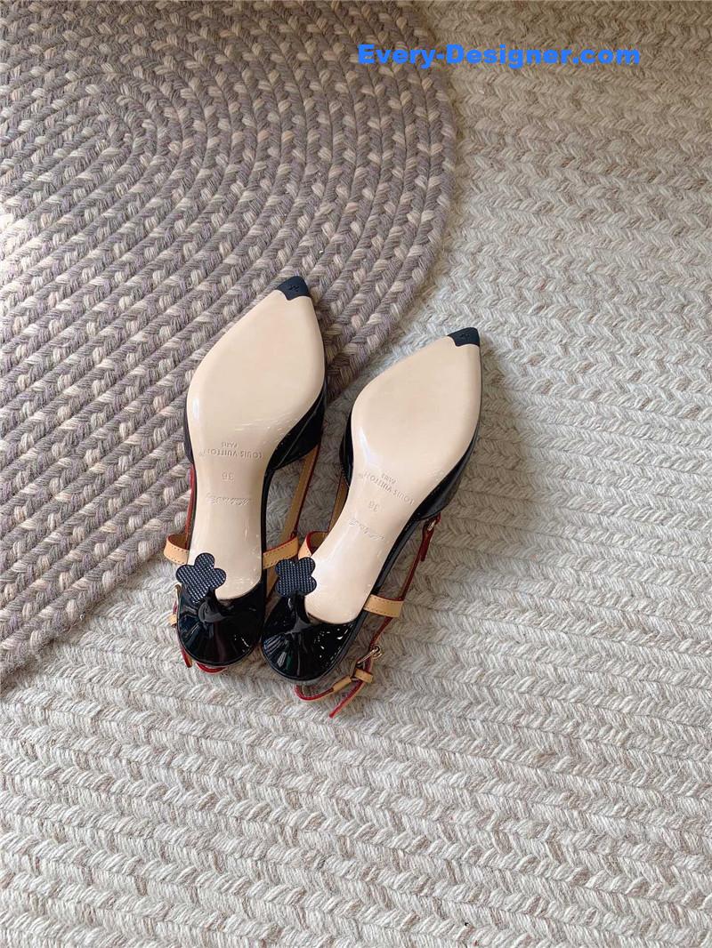 l0vis Vvtt0n lv new blossom slingback high heels
