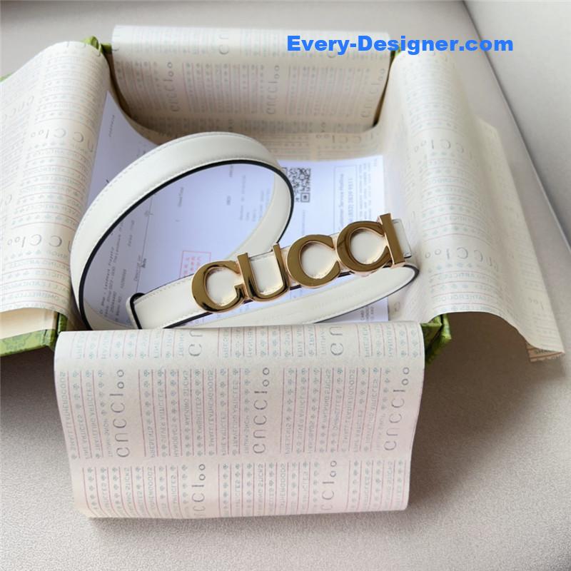 Gvc*1 double g embellishment + square buckle belt