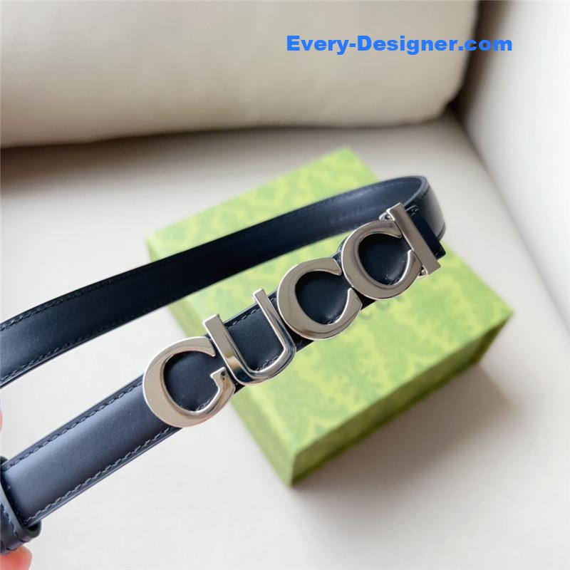 Gvc*1 double g embellishment + square buckle belt