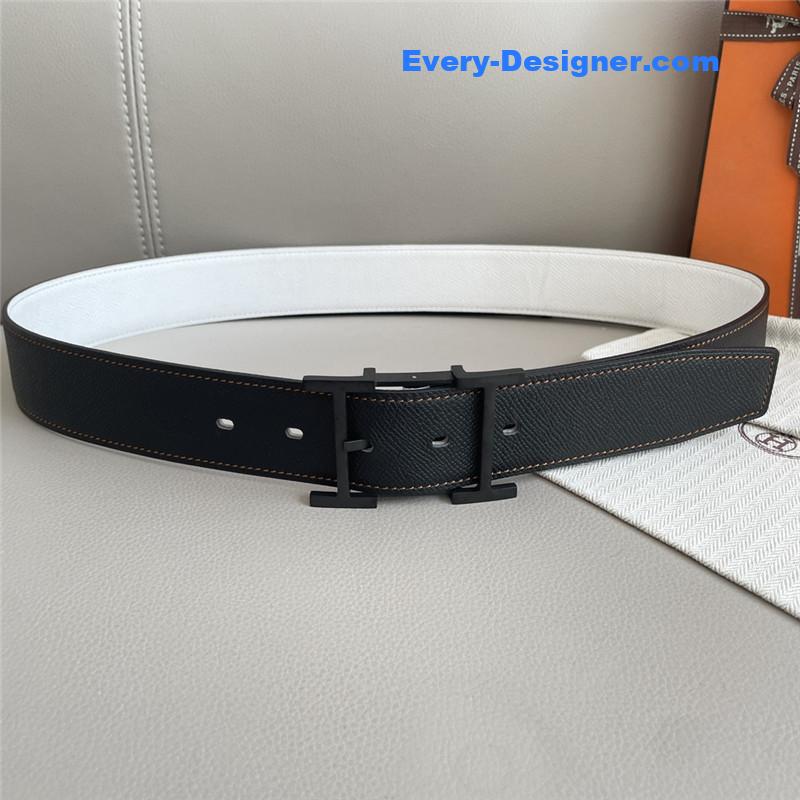 Hermes classic double-sided pebbled belt
