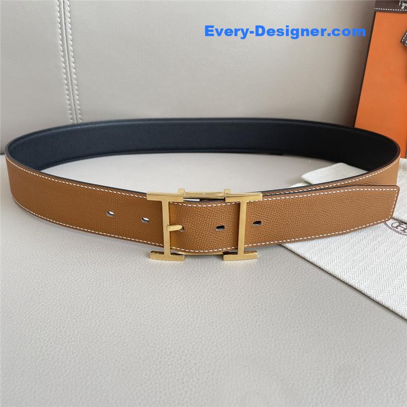 Hermes classic double-sided pebbled belt