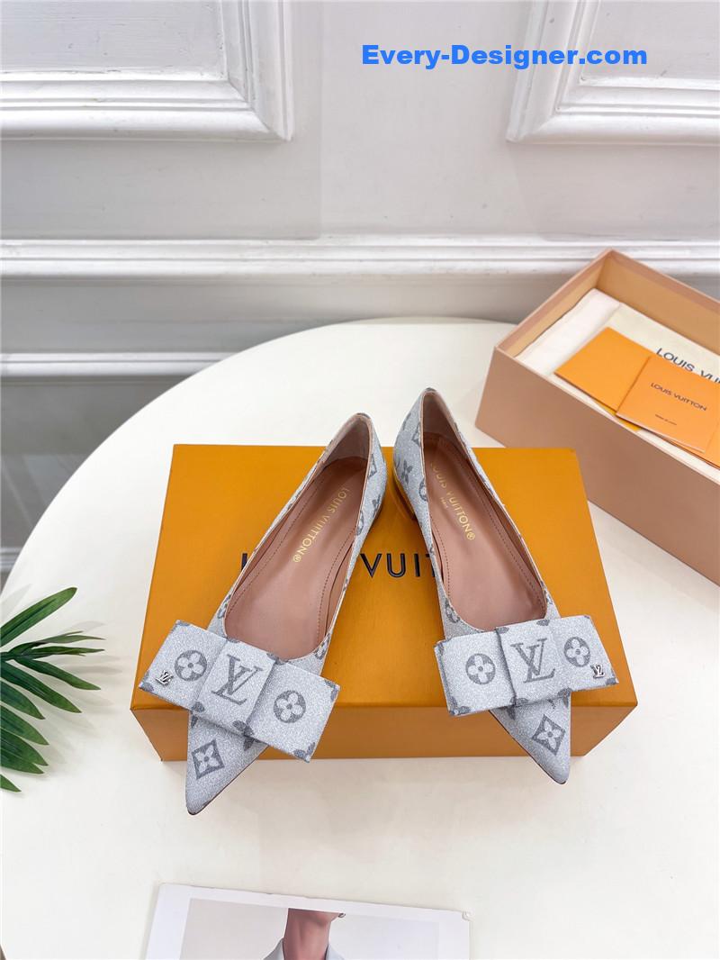 l0vis Vvtt0n lv new bow pointed toe shoes
