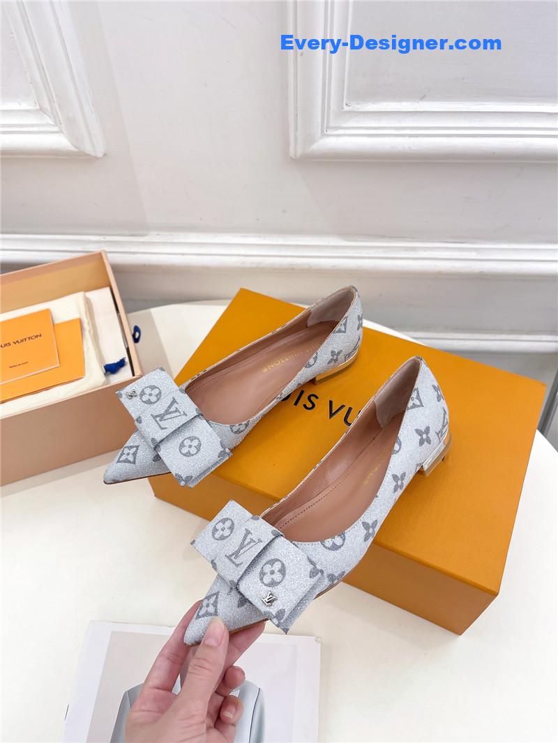 l0vis Vvtt0n lv new bow pointed toe shoes