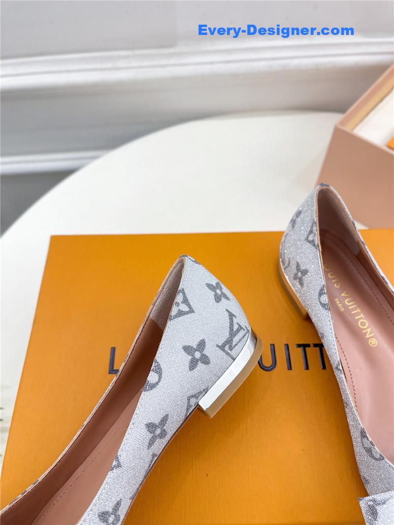 l0vis Vvtt0n lv new bow pointed toe shoes