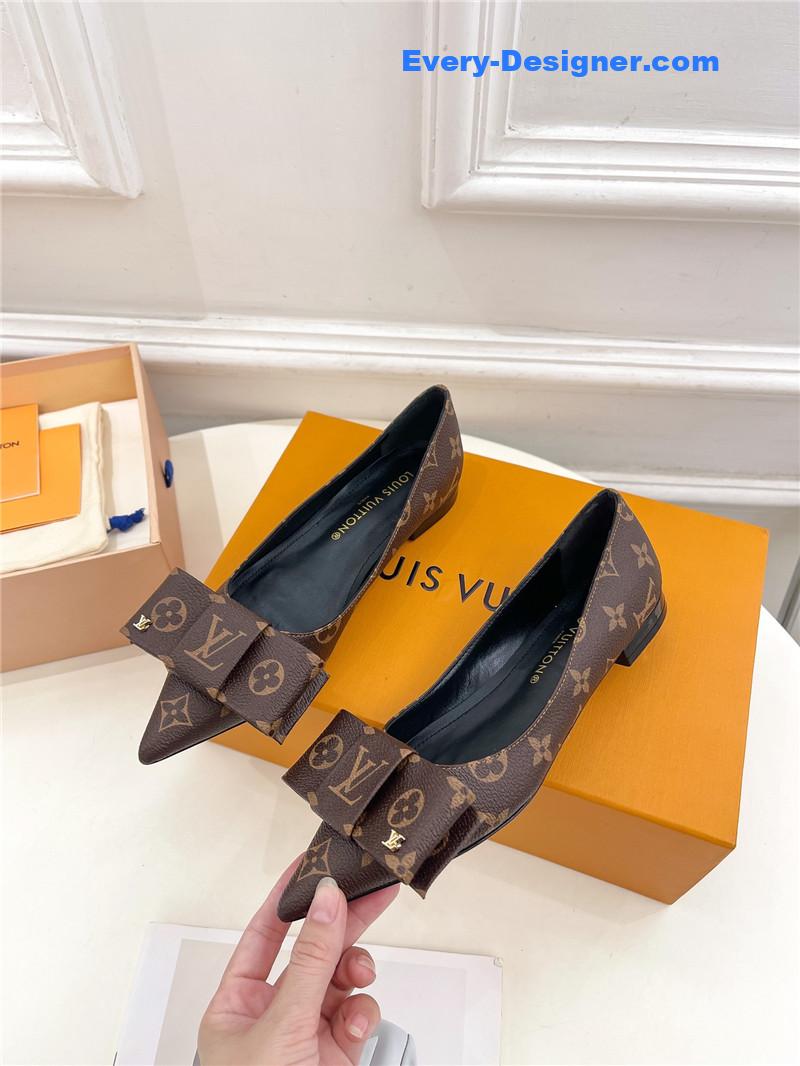 l0vis Vvtt0n lv new bow pointed toe shoes