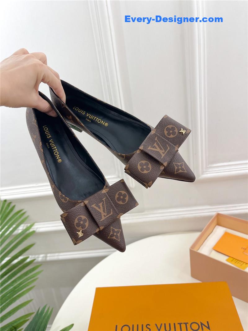l0vis Vvtt0n lv new bow pointed toe shoes