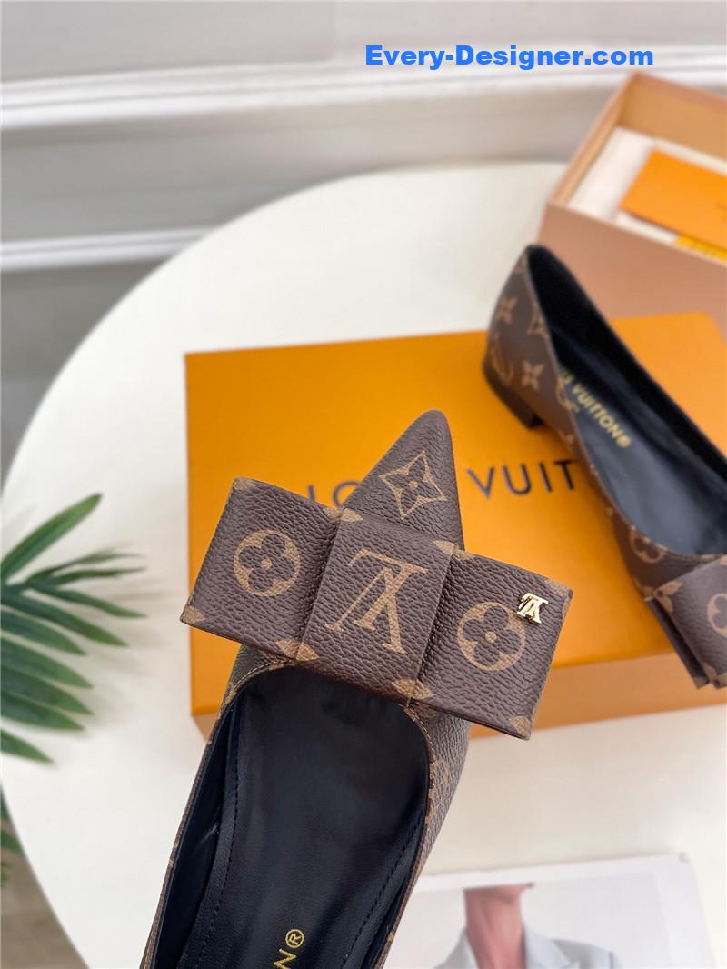 l0vis Vvtt0n lv new bow pointed toe shoes