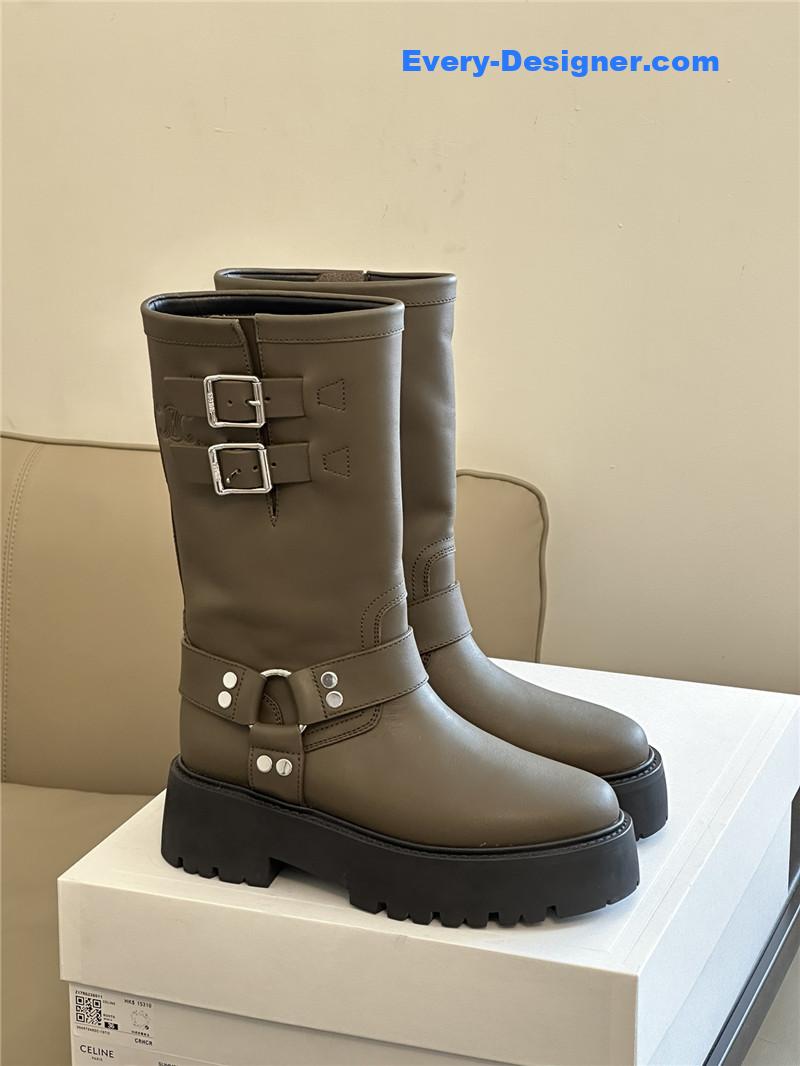 Ce1i*e thick sole mid-calf boots