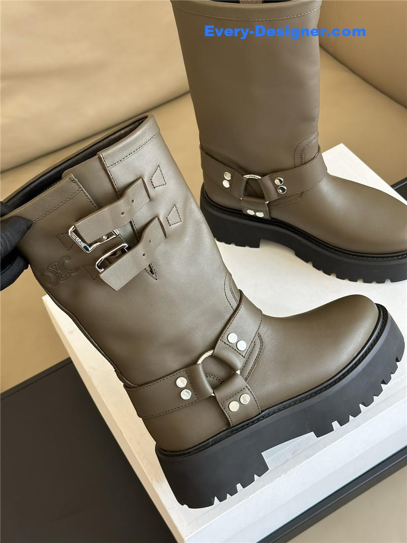 Ce1i*e thick sole mid-calf boots